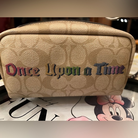 Disney x Coach Cosmetic Bag NWT ONCE UPON A TIME - Picture 1 of 5
